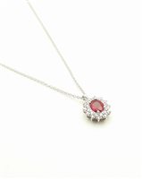 Collana Recarlo Donna Camelia in Oro bianco Rubino 0.14 Ct P77CC001/RB - P77CC001/RB